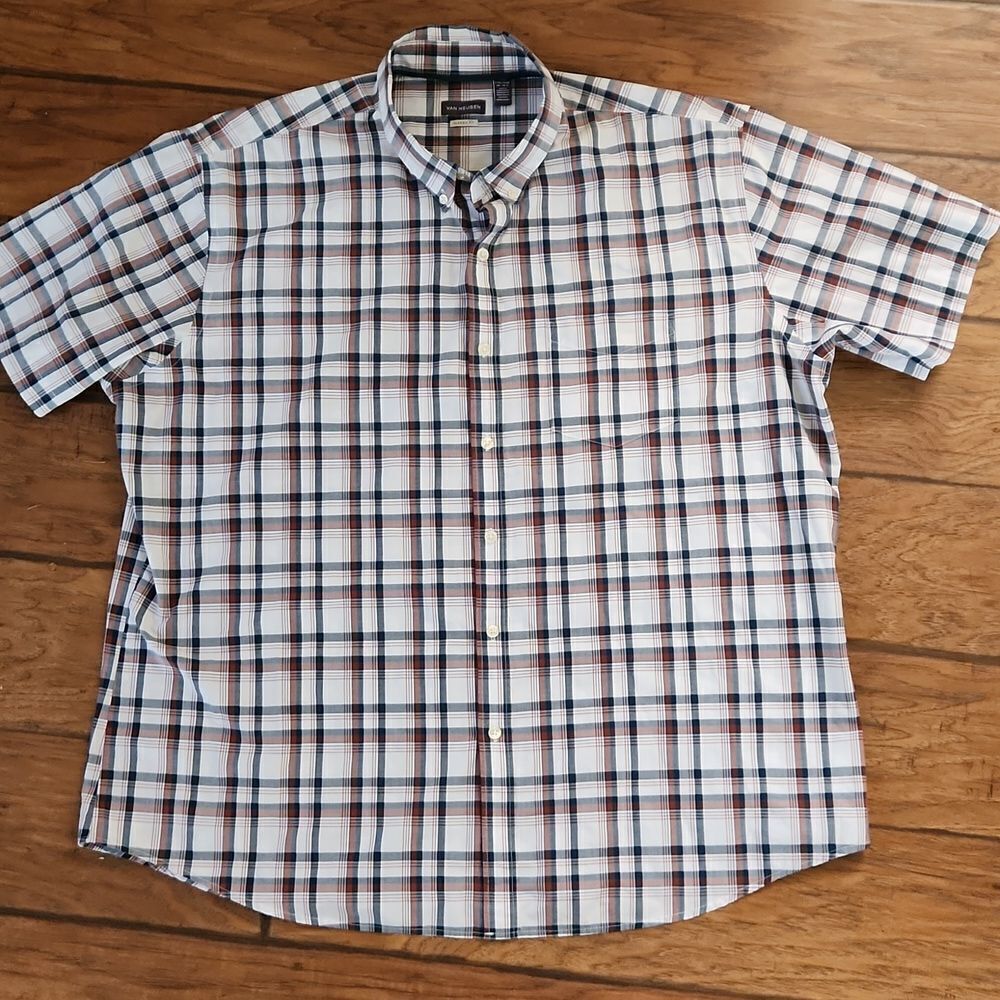 Van Heusen men's XXL 18-18 1/2 short sleeve button-down shirt
